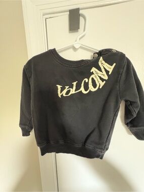 Volcom Black Sweatshirt with Cream Graphic